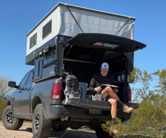 Instagram Star Shares Uplifting Message While Traveling in Four Wheel Truck Camper
